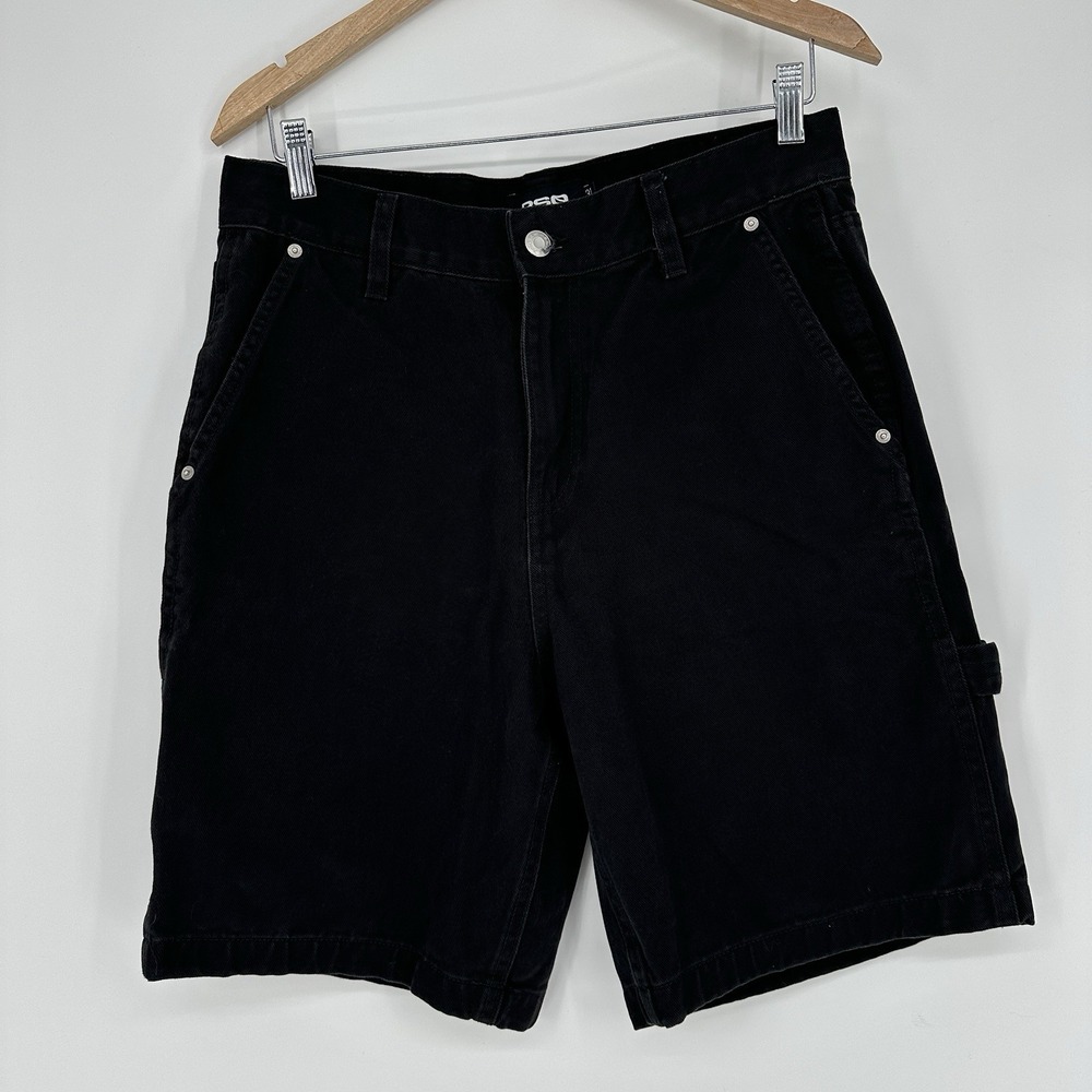 RSQ Men's Loose Twill Carpenter Shorts utility pocket hammer loop 32x8.5 Baggy